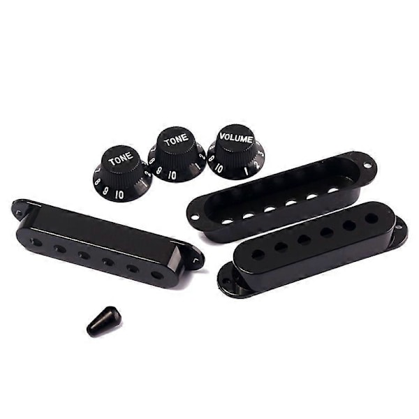 3 stk. Guitar Pickup Cover Volume Tone Knapper Switch Tip Dele Sæt, Sort