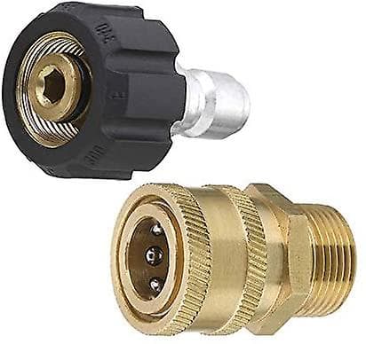 Trycktvättskoppling Adapter, Snabbkopplingssats, 3/8 till M22-14 Hane Hontråd