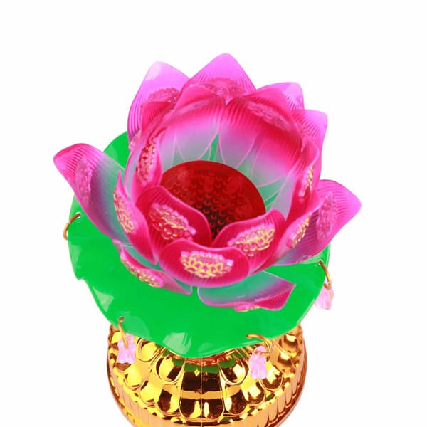 LED Lotus Buddha Lamp, 1 Pair USB Powered, Light-Transmitting Engraved Design, Home Decor Lamp, 15x7.5cm