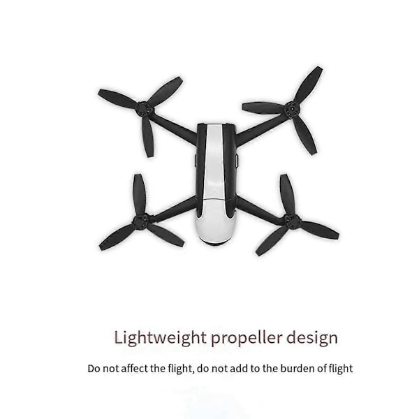 4 stk. velegnet til Parrot Bebop 2 drone propelblade drone tilbehør sort+rød