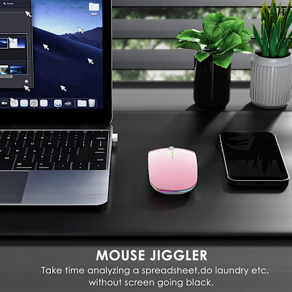 Mus Jiggler Anti-Hibernate Auto-Move Cursor Virtuel Trådløs Bluetooth Mus Forhindrer Computer Lås
