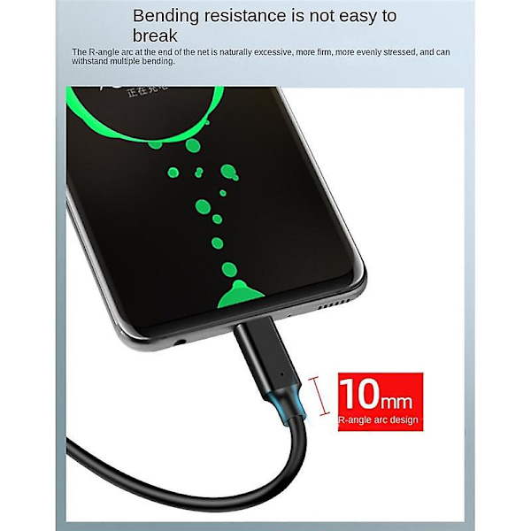 USB3.2 10 Gbps typ C-kabel USB A till typ-C 3.2 dataöverföringskabel USB C SSD hårddisk kabel PD 60W 3A snabbladdning 3.0, 1M