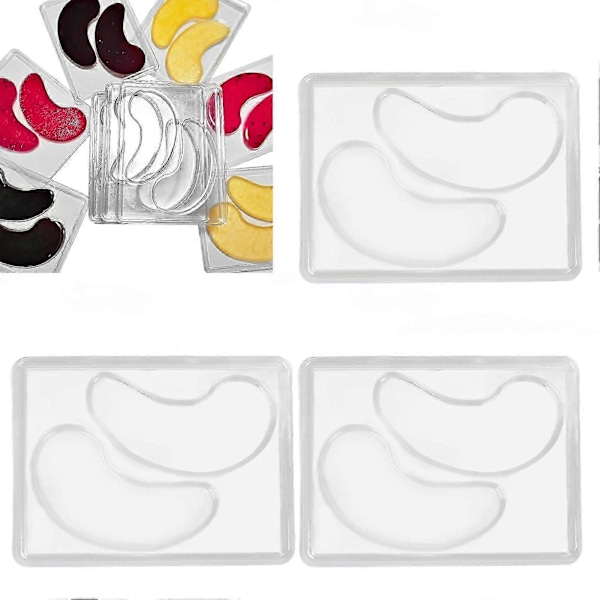 12 stk. DIY Under Eye Patches Forme Sikker Sund Naturlig Genanvendelig Transparent Øjenmaske Patch Bakke Plade