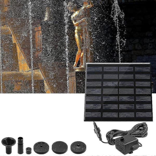 Solcellsdriven fontänpump, 1,5W solcellsvattenpump solpanelkit
