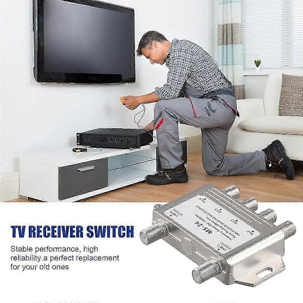 2 Inn 4 Ut Diseqc 4x2 Bryter Satellittsignal Multiswitch Lnb Spenning 950-24000mhz For Tv-Mottaker