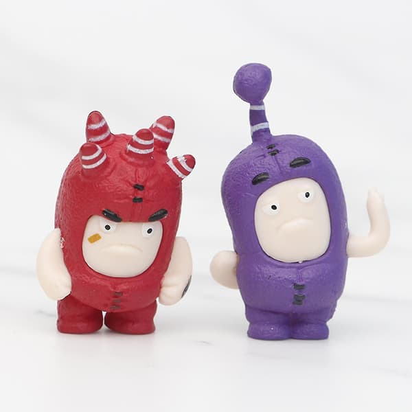 7-pack Oddbods Cartoon Speldocka Actionfigur Present Barnleksakssamling