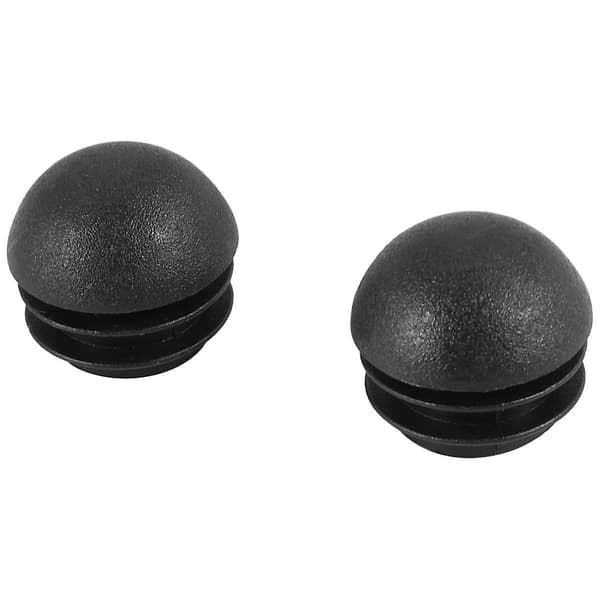 25mm Diameter Plast Rundrør Innlegg Endekapsler Svart 2 stk