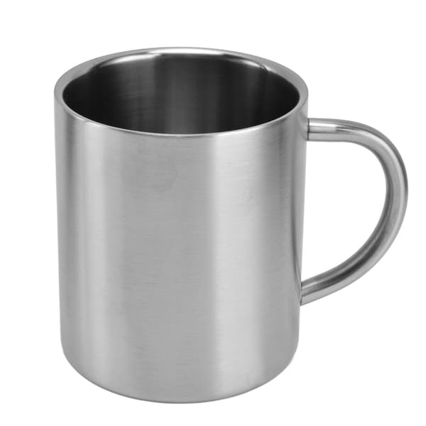 Dobbeltveggede kaffekrus i rustfritt stål tekopper for camping reise utendørs kontor 410ml