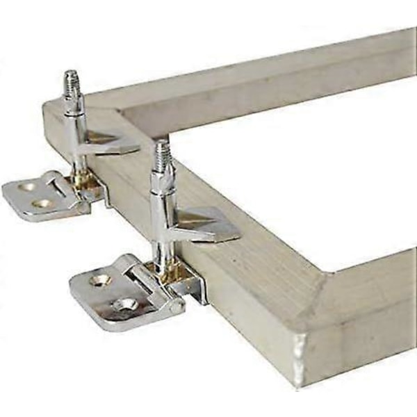 2 st Silk Screen Printing Hinge Clamps för Screentrycksrammaskin, för fixering av screentrycksnät, Screentryck DIY-verktyg, 4 skruvar ingår