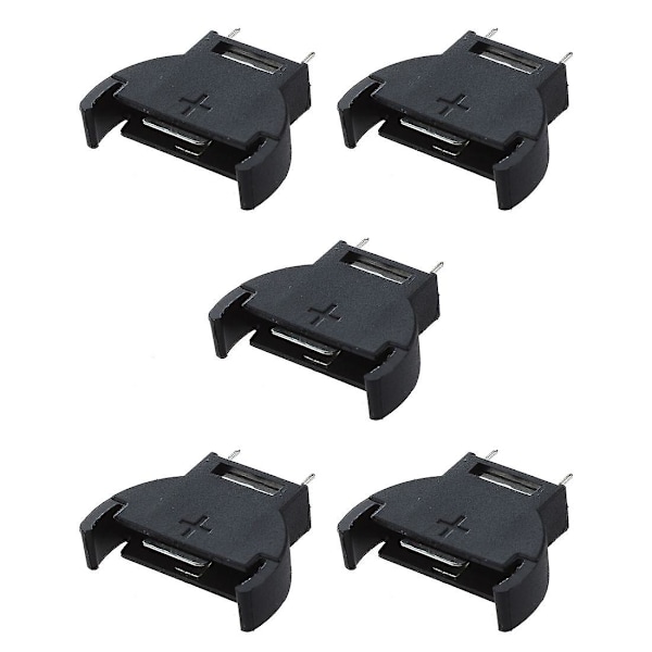 5 stk Sorte Plastik CR2032 Knapcelsbatteri Sokkelholdere