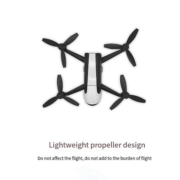 4 stk. egnet for Parrot Bebop 2 Drone Propellblader Dronetilbehør Svart