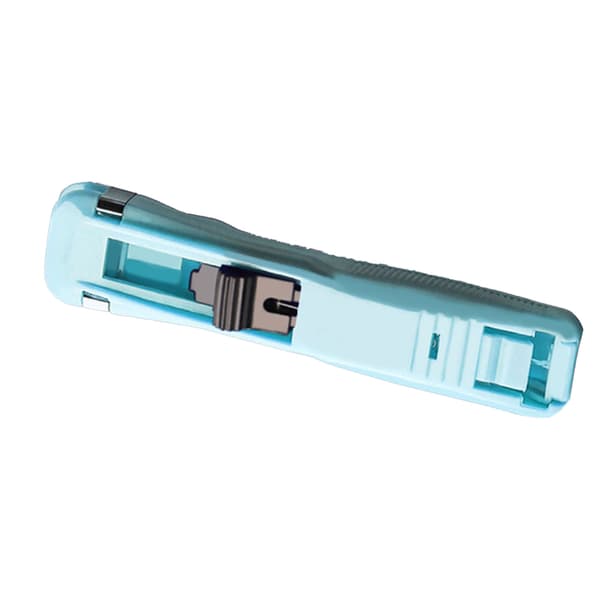 Light Blue Handheld Paper Clip Dispenser, Versatile Durable Organizer for Documents & Notes, Time-Saving Office Tool