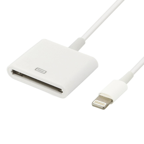 Ladingadapterkabel til 30-pin lading og synkronisering Hvit iPhone