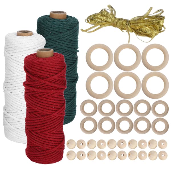 100m Christmas Cotton Rope Braid Macrame Cord DIY Craft Wrapping Thread