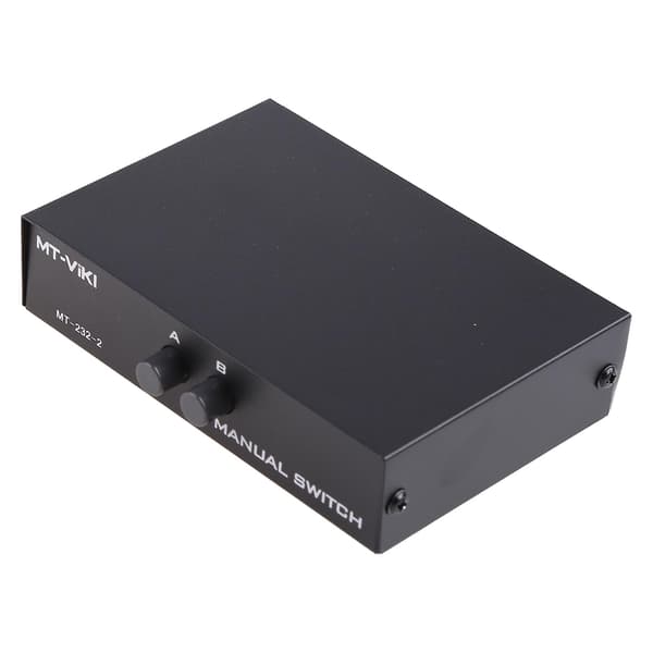 PC Printer DB9 Pin Seriel RS232 2 ind 1 ud 2 Vejs A B Manuel Data Switch Box