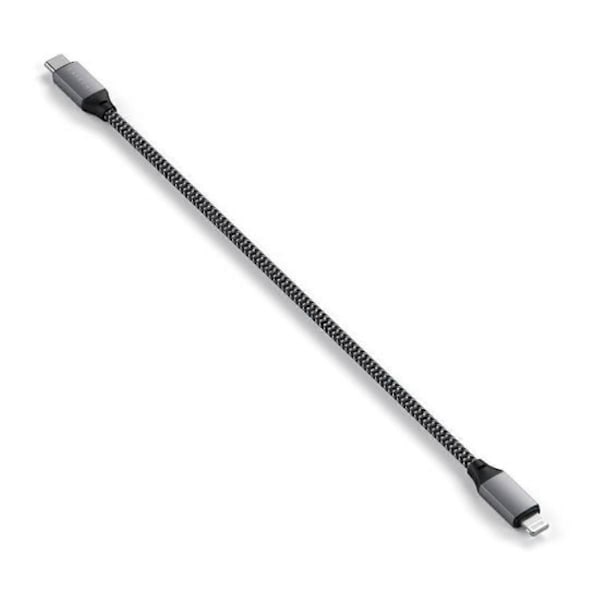 USB-C - Lightning -kaapeli - 25 cm, harmaa