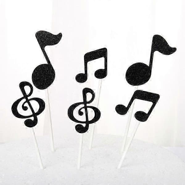 30 stk. Musiknoder Cupcake Topper Papir Kage Indsatser Kort Bryllupskage Topper