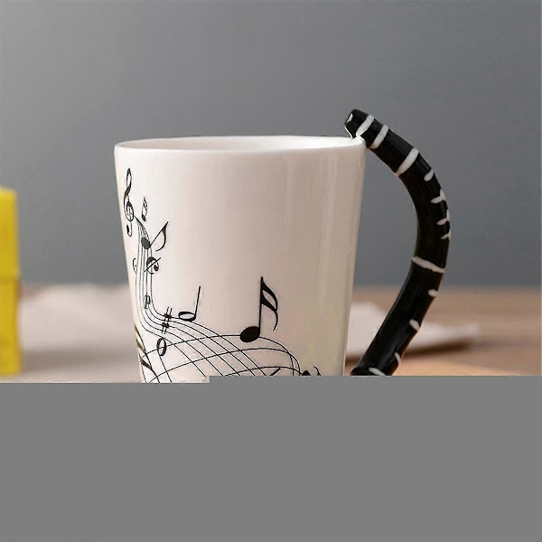 240 ml, Musik Keramik Krus Sødt Kaffe Te Mælk Nodesystem Krus og Kopper med Håndtag Nyhedsgaver, Klarinet