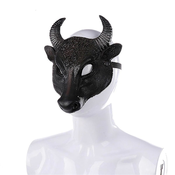 Påskkarneval Party Halv Ansikts Skum 3D Realistisk Tjurhuvud Mask