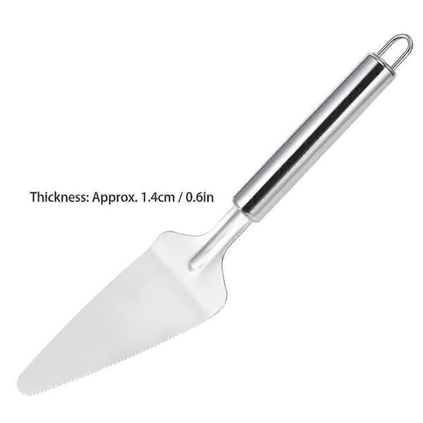 2 stk. Rustfrit Stål Multifunktionel Trekant Pizza Cutter Spatel Køkken Tilbehør
