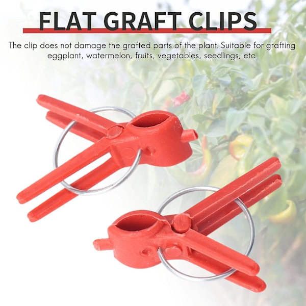 200 stk Plante Runde Munn Klips, Grønnsak Klips Plante Poding Klips For Agurk Aubergine Vannmelon