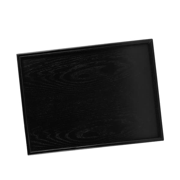 Rektangulær serveringsbrett i massivt tre for te, kaffe, snacks, mat, måltider 40 x 30 cm