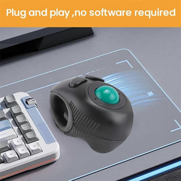 Bärbar Finger Handhållen 4D Usb Mini Trackball Mus