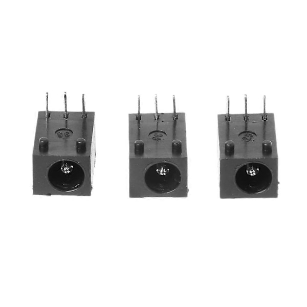 10 stk. DC-003 3,5x1,3 mm DC-strømstik Socket Connector 3-Pin Panel Mount Plug