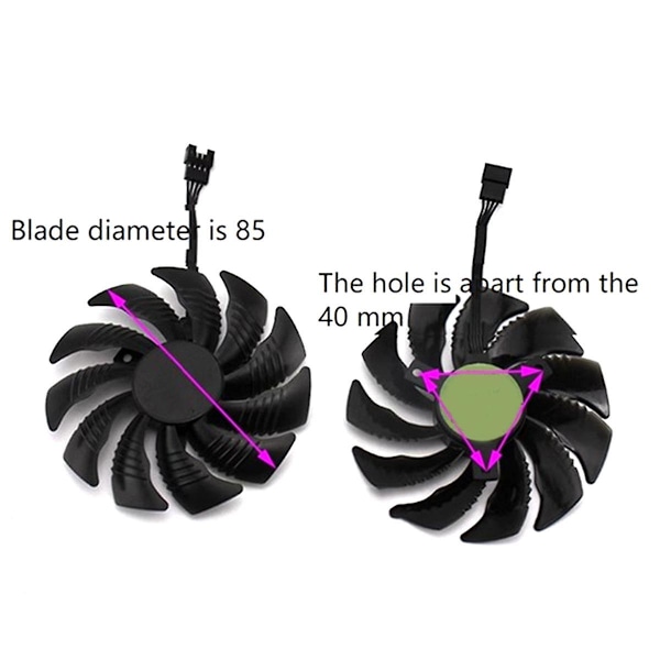 88mm PLD09210S12HH GPU-fläkt, för P106 GTX1050 1060 1070 Grafikkort Kylafläkt