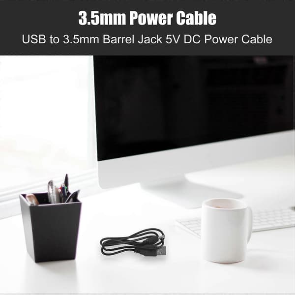 USB till 3,5 mm Barrel 5V DC-kabel