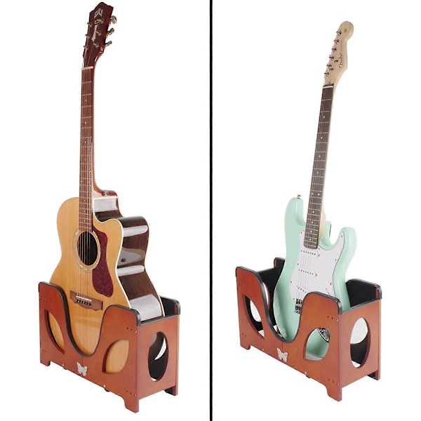Guitarstativ, Sammenklappeligt Guitar Gulvstativ, Justerbart Guitarstativ Musikalsk Rack Holder Guitardel