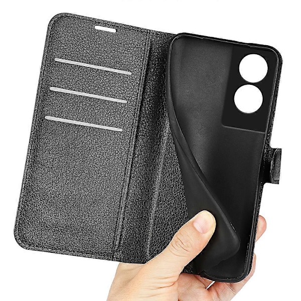 Til TCL 505 Etui Litchi Tekstur Stødsikkert Læder Wallet Telefon Cover