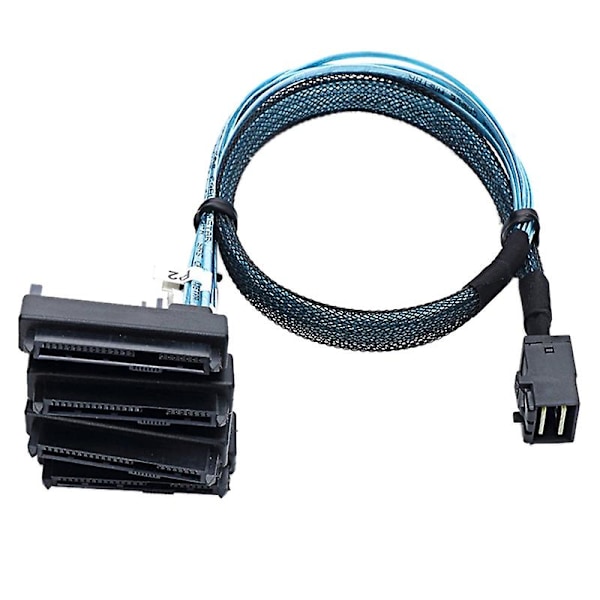 Mini SAS SFF-8643 til 4*29-pin SFF-8482 Harddisk Server Kabel 3.33TF/1M