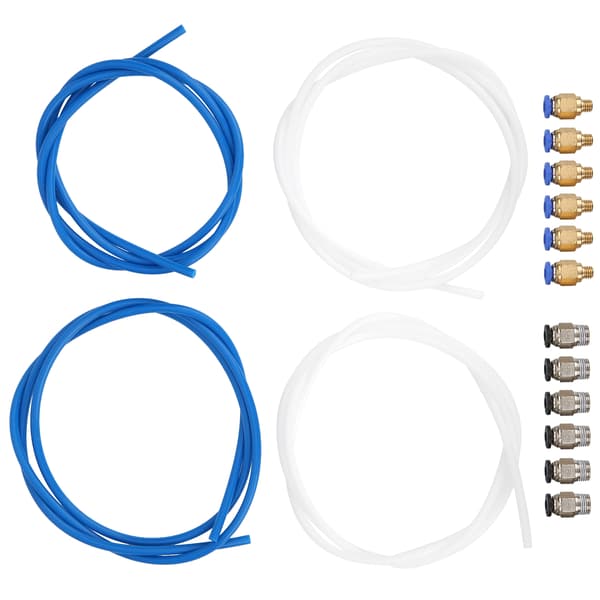 4 stk. PTFE-slange 6 stk. PC4M6-stik 6 stk. PC4M10-stik 3D-printertilbehør