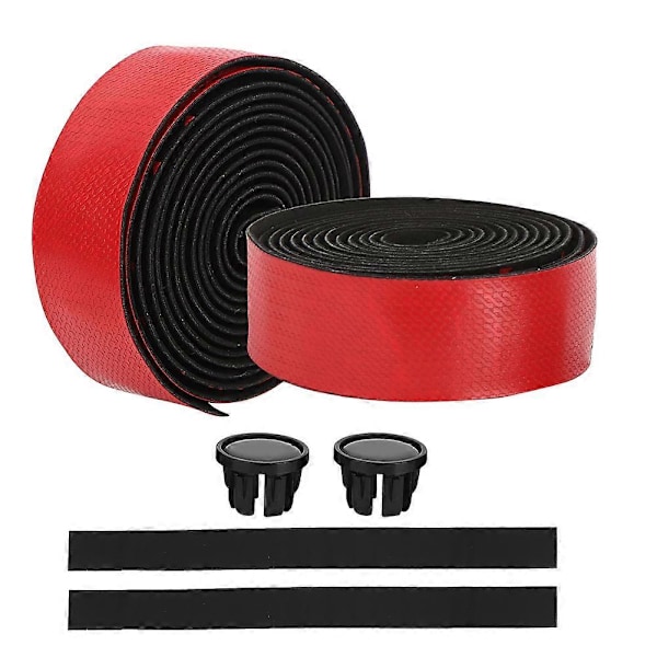 ZTTO High Elastic EVA/Imported PU Road Bicycle Bend Handlebar Tape Gradient Comfortable Breathable Bike Handle Bar Wrap Cycling AccessoryRed Black