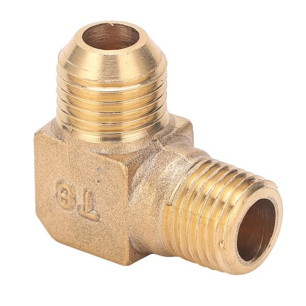 Brass Adapter for Air Compressor - 90° Threaded Connection, 13 x 14 mm