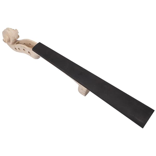 4/4 Størrelse Maple Violin Hals Ebony Fingerbræt Violin DIY Kit med Håndskåret Scroll