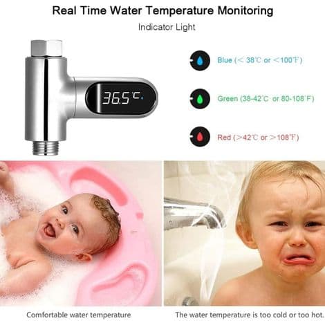 LED Digital Bruse Temperatur Display Vandtermometer 0-100°C Vandtermometer til Badeværelse Køkken Termometer Tester