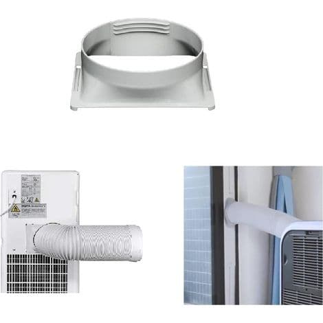 5,9-tommer udstødningsslangeadapter – Bærbar klimaanlægsforbindelse – Nem skrueløs installation – Holdbart ABS-materiale
