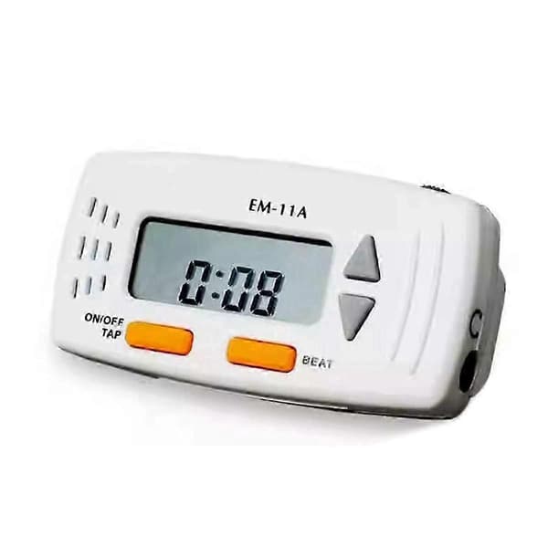 EM-11 Clip-on Gitarr Metronom med Klockfunktion Mini Elektronisk Metronom för Gitarrister, Portab