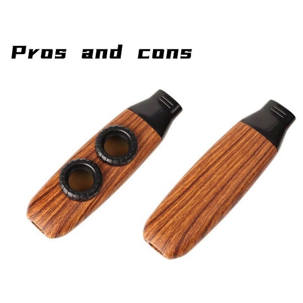 Kazoo med dobbel hull-design, dobbel membran, akkompagnement for ukulele, gitar, fiolin, bærbart musikkinstrument