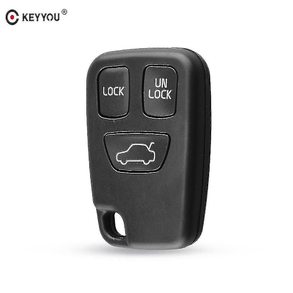 Fjärrkontrollnyckelskal med 3 knappar, oskuren bladnyckel, ersättning, bilnyckelöverdrag för Volvo S70 V70 C70 S40 V40 98-05