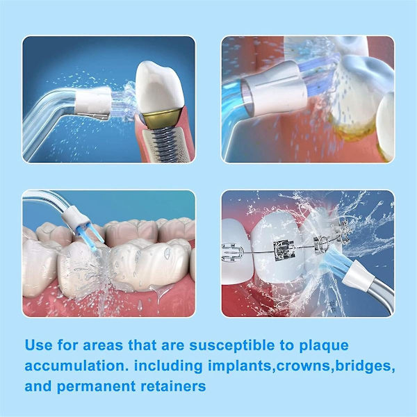 Udskiftningstips til Flosser, Plaque Seeker Udskiftningstips Kompatible til Vand 6 stk.