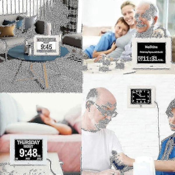 2024 Demensklocka Alzheimers Klocka Stor Digital Kalenderklocka För Seniorer, klocka Med Dag Och Datum F -gt(7 Tum) g20242062477