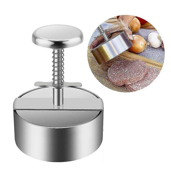 Burger MeatPress, Premium Hamburgerpresse i rustfrit stål, Justerbar Hamburger Patty Maker