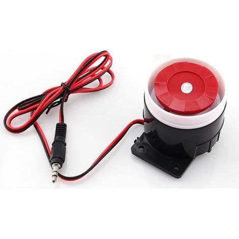 Mini Rød Kablet Sirene Alarmsystem til Hjemmesikkerhed, 120dB DC 12V