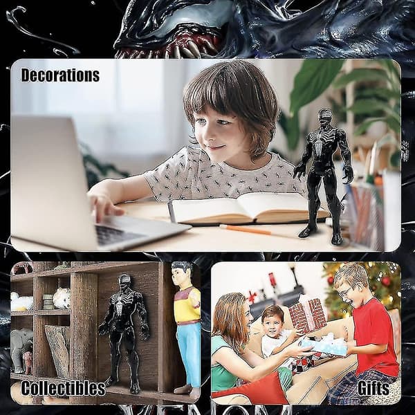 Poserbar Actionfigur Poserbar Lekefigur Venom Samleobjektmodell