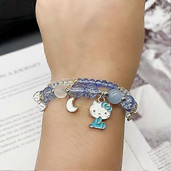 Kawaii Armbånd Krystal Perle Armbånd, Anime Elastisk Stræk Krystal Perle Armbånd Sød Tegneserie Kawaii Elastiske Perlearmbånd til Piger Kvinder