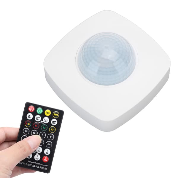 Infrarød sensor Menneskekroppssensorbryter Detektor med fjernkontroll 220-240V/AC
