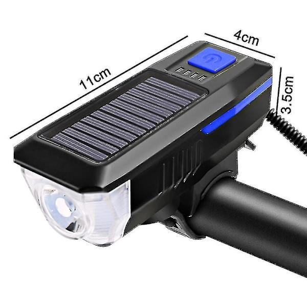 Pyörävalosarja ja -torvi Aurinkovoimalla USB-Latautuva Polkupyörän Etuvalo Takavalo